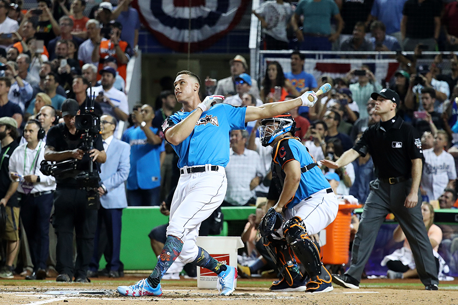 MLBオールスターのホームラン競争で初優勝を飾ったアーロン・ジャッジ【写真：Getty Images】