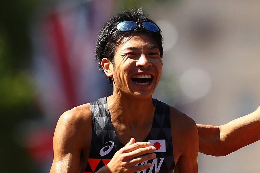 陸上の世界選手権50キロ競歩で銅メダルを獲得した小林快【写真：Getty Images】