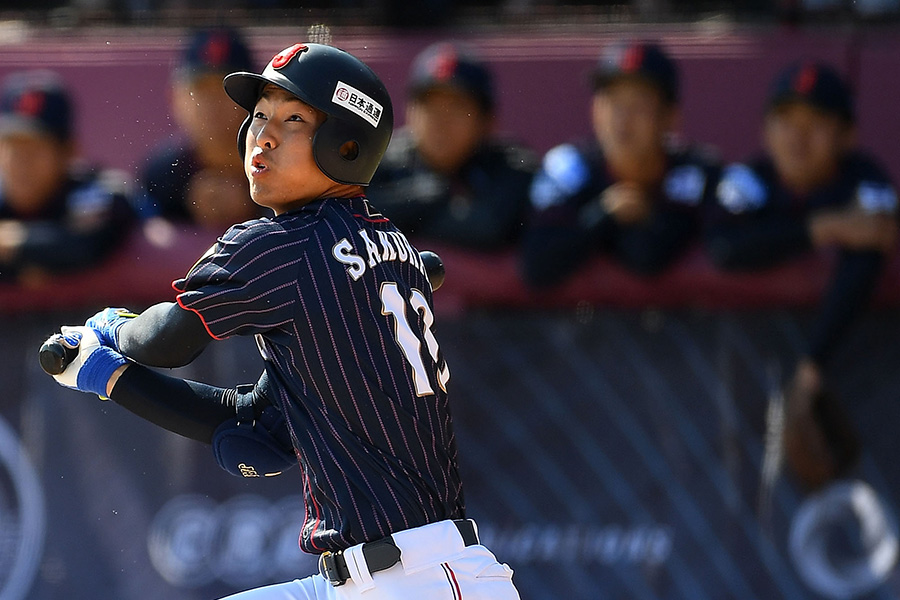 U-18野球ワールドカップでは打者としても活躍した櫻井周斗【写真：Getty Images】