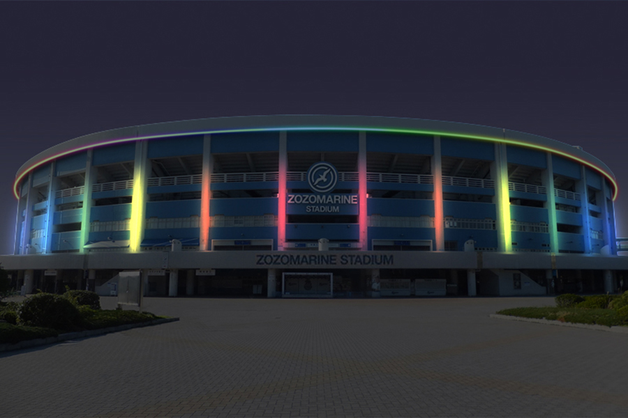 「ZOZOマリンスタジアム」にLED照明システムを導入【写真提供：千葉ロッテマリーンズ】