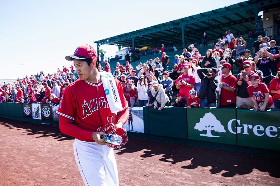 オープン戦初登板を果たしたエンゼルス・大谷翔平【写真：Getty Images】