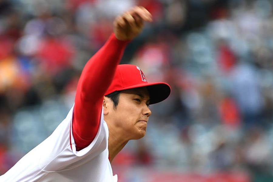 8回途中2失点で4勝目を挙げたエンゼルス・大谷翔平【写真：Getty Images】