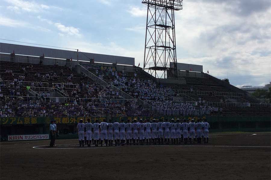 京都府高校野球連盟は猛暑対策として準々決勝の試合開始時刻を変更【写真：沢井史】
