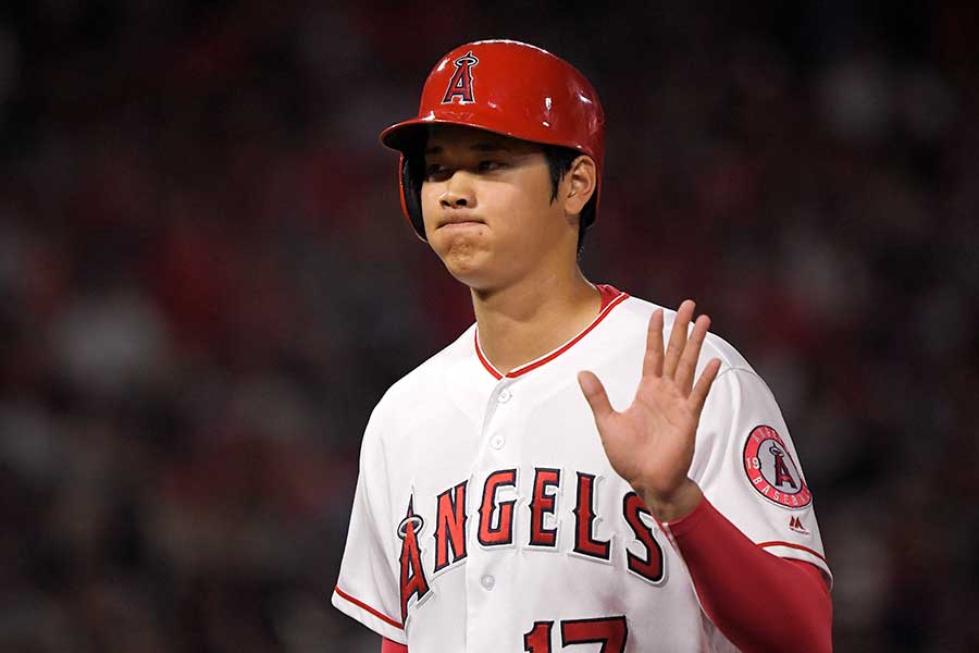 2出塁1盗塁と足でも存在感を示したエンゼルス・大谷翔平【写真：AP】