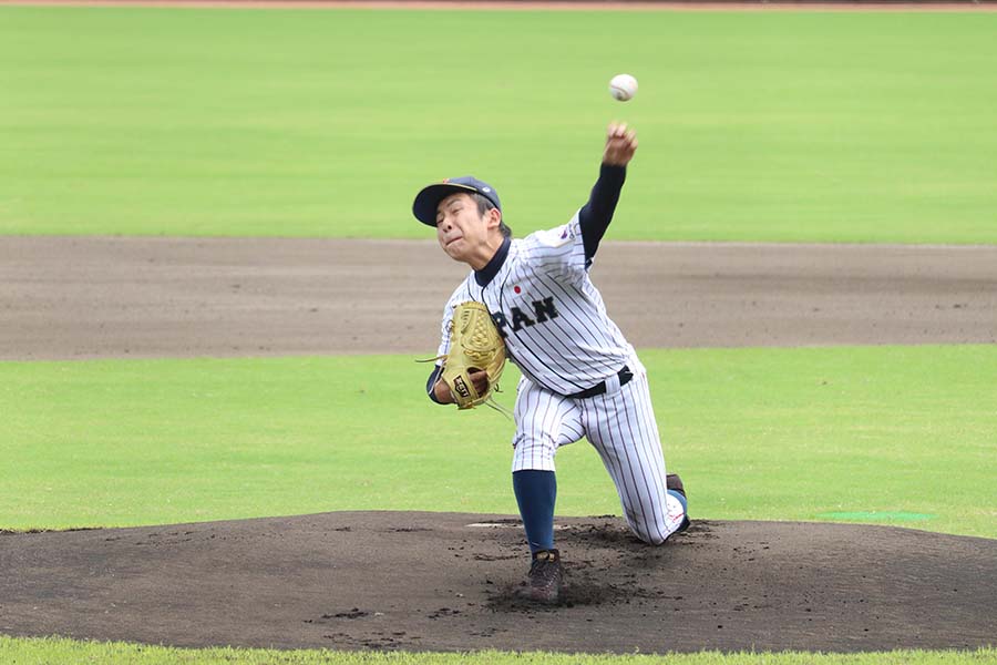 中国戦に先発した侍ジャパンU-18代表・板川佳矢【写真：福谷佑介】