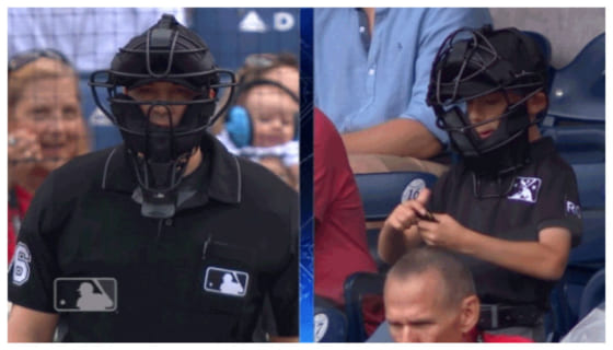 客席に現れたちびっ子審判が話題に 完璧なりきりにmlb公式 真剣なモノマネ Full Count