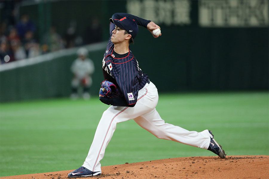 MLBオールスターを相手に快投した侍ジャパン・上沢直之【写真：Getty Images】