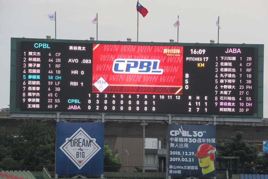 日本社会人代表（JABA）は台湾プロ野球選抜（CPBL）に2‐4と惜敗【写真：豊川遼】
