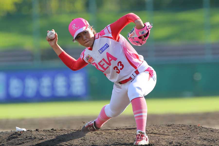 今季から埼玉アストライアでプレーする山口千沙季投手【写真提供：日本女子プロ野球リーグ】
