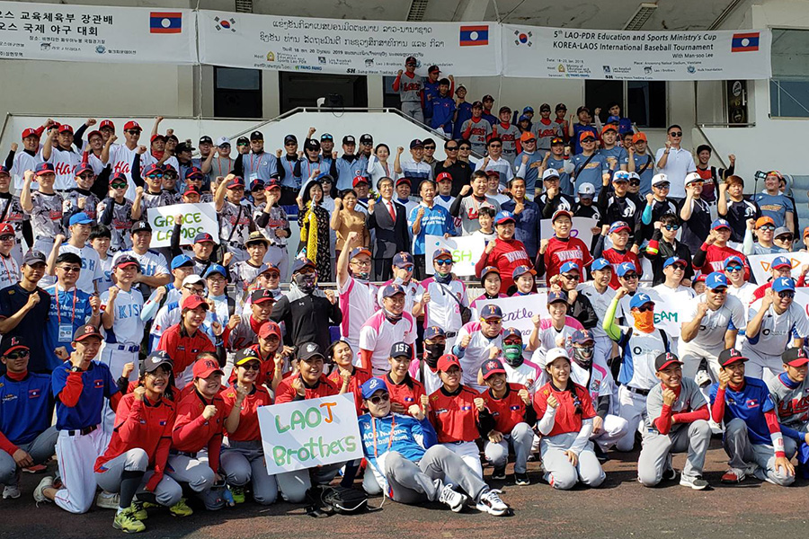 世界5か国から集まったチームが参加した「韓国・ラオス野球大会」【写真：豊川遼】