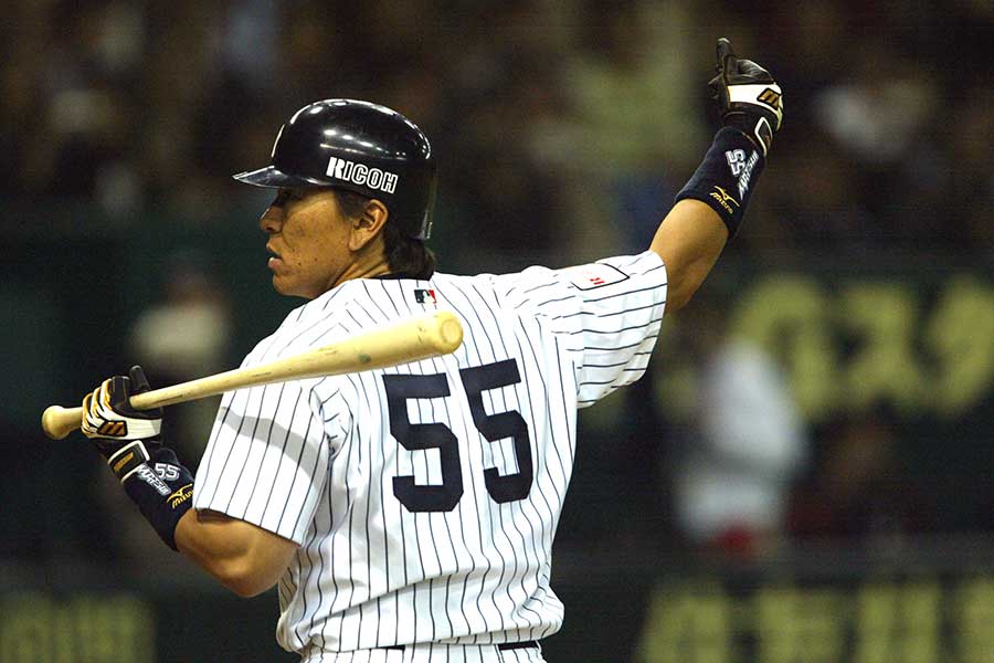 2004年にヤンキースの一員として日本での開幕戦に臨んだ松井秀喜氏【写真：Getty Images】