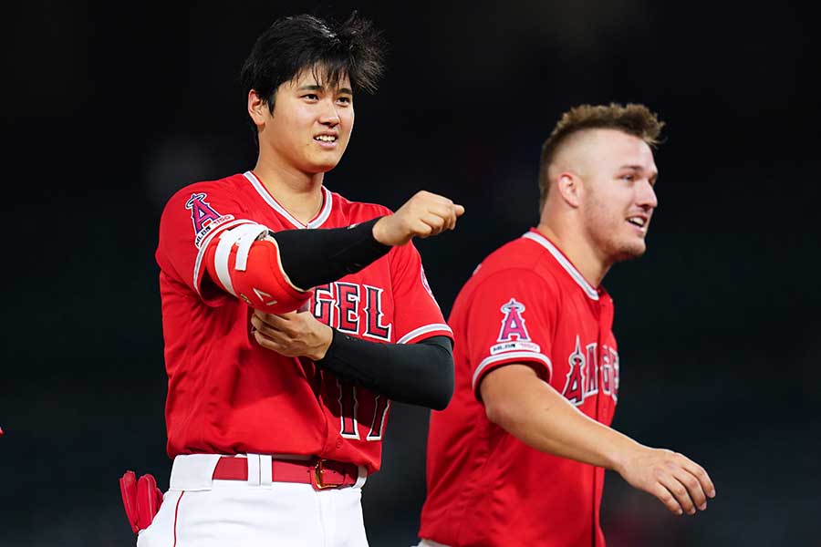 エンゼルス・大谷翔平（左）とマイク・トラウト【写真：Getty Images】