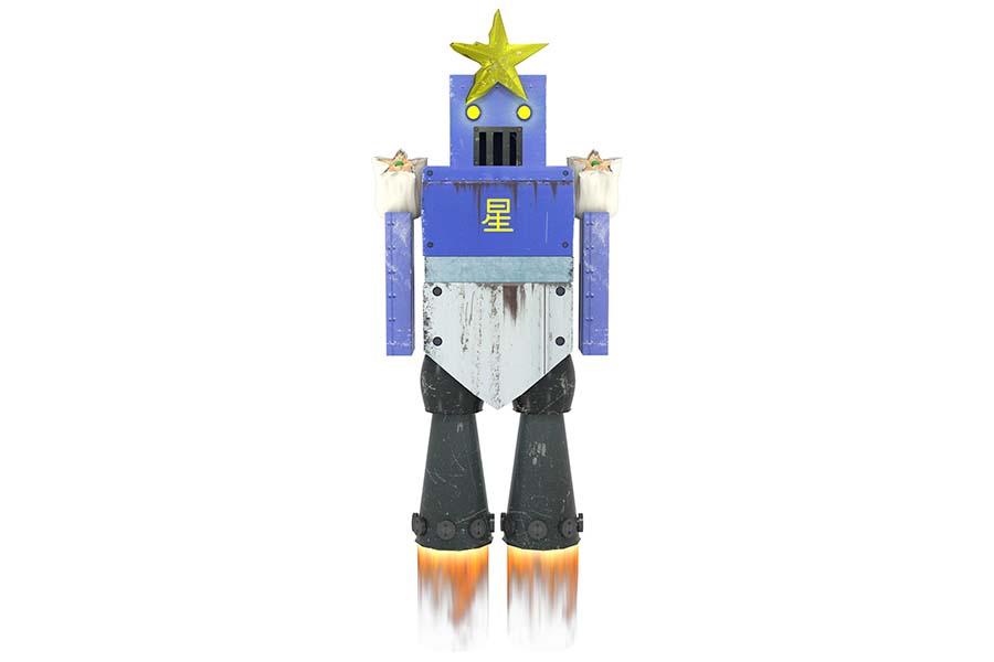 ロッテが発表した星型ロボット【写真提供：千葉ロッテマリーンズ】