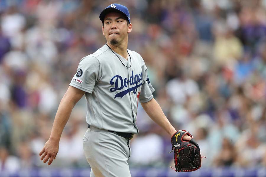 敵地でのロッキーズ戦に先発登板したドジャース・前田健太【写真：Getty Images】