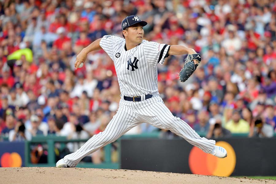 MLBオールスターでア・リーグ二番手として登板したヤンキース・田中将大【写真：Getty Images】