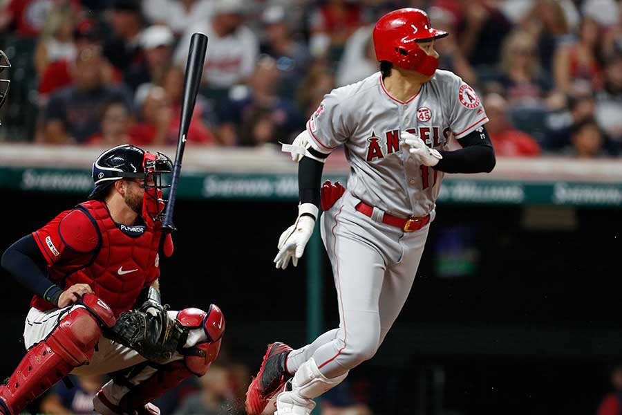 第4打席に三塁内野安打を放ったエンゼルス・大谷翔平【写真：Getty Images】