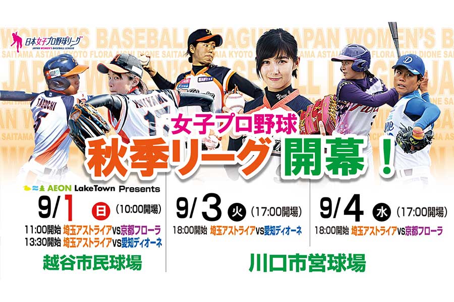 日本女子プロ野球リーグは9月1日から秋季リーグが開幕する【写真提供：日本女子プロ野球リーグ】
