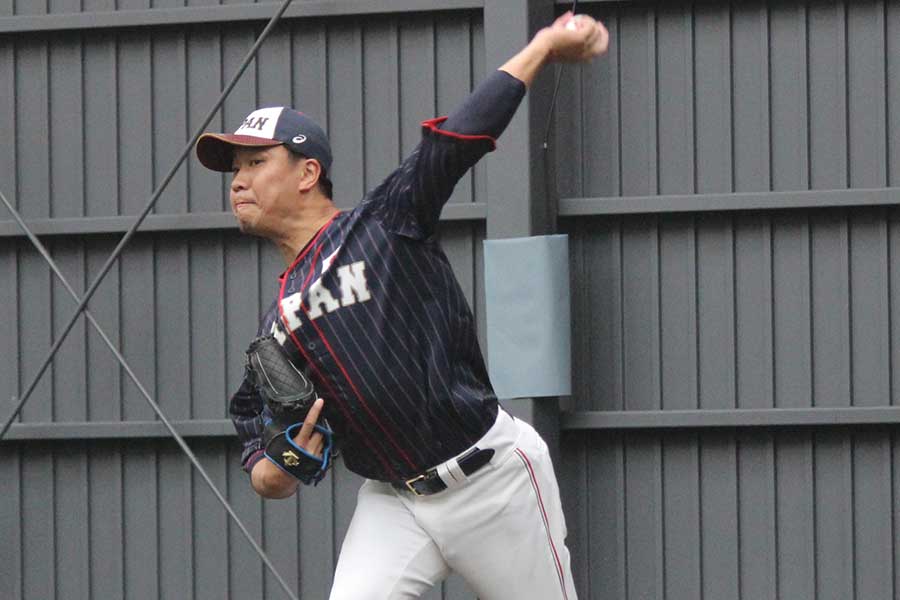 侍ジャパンの合宿に臨んでいる中日・大野雄大【写真：編集部】