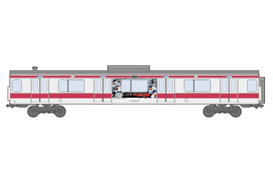 京葉線・特別デザインのラッピングトレイン【写真提供：千葉ロッテマリーンズ】