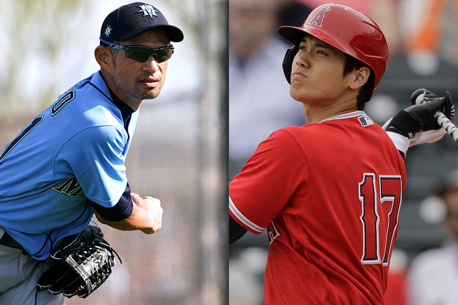 イチロー氏（左）と大谷翔平が「究極の草野球ドラフト」で選出【写真：Getty Images, AP】