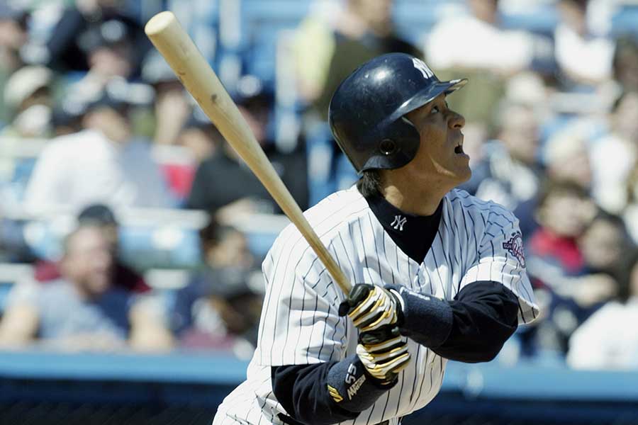 2003年にヤンキースに加入した松井秀喜氏【写真：Getty Images】