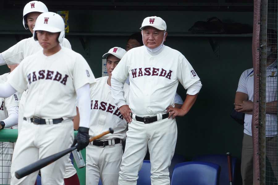 早稲田実業・和泉実監督【写真：荒川祐史】