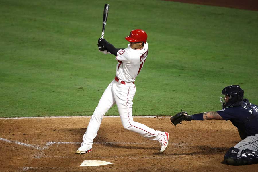 6回の第4打席で適時二塁打を放ったエンゼルス・大谷翔平【写真：Getty Images】