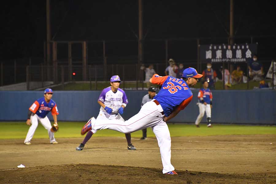 14日に今季4度目の登板をした埼玉武蔵・田澤純一【写真提供：埼玉武蔵ヒートベアーズ】