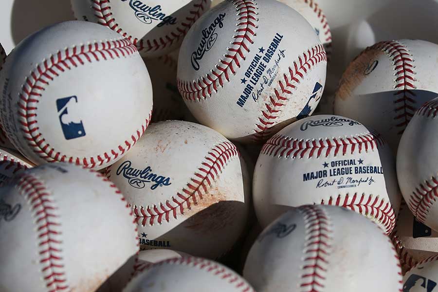 白 フリル付 野球ボール MLB メジャーリーグ | schmittberger.com