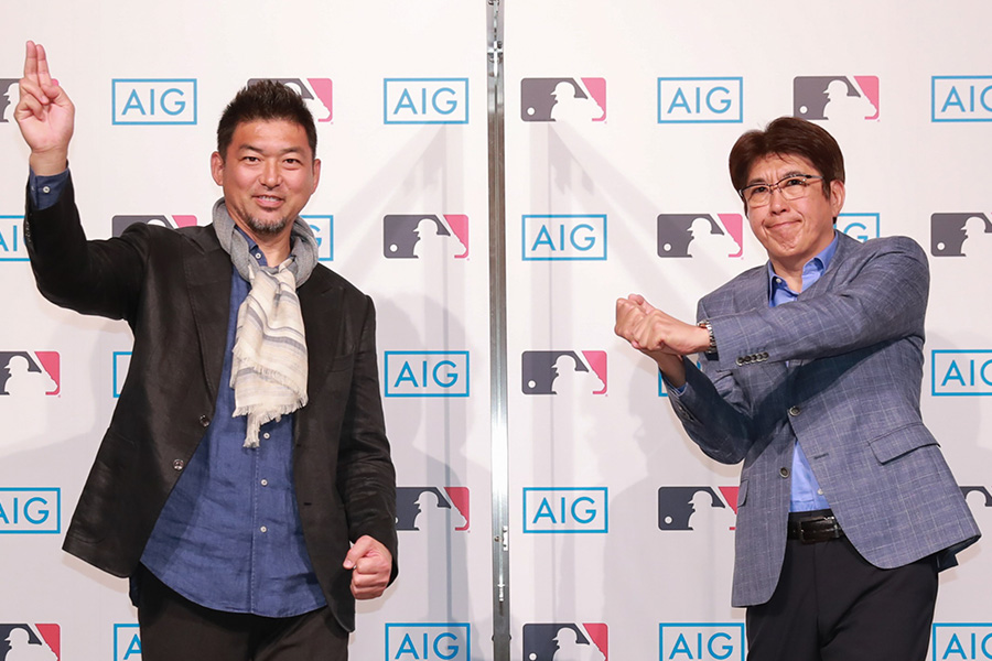 斎藤隆さん（左）と石橋貴明さん【写真提供：AIG広報事務局】