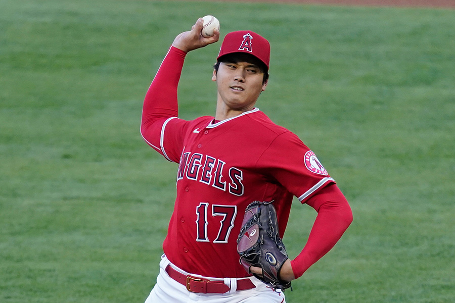 マリナーズ戦に先発しているエンゼルス・大谷翔平【写真：AP】