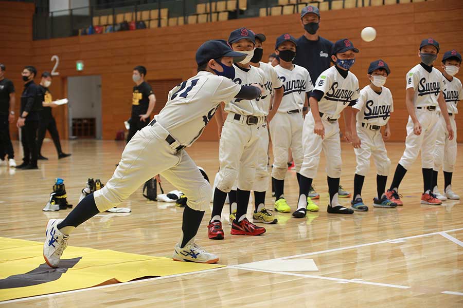 12日に行われた「Baseball5」体験イベントの様子【写真：編集部】