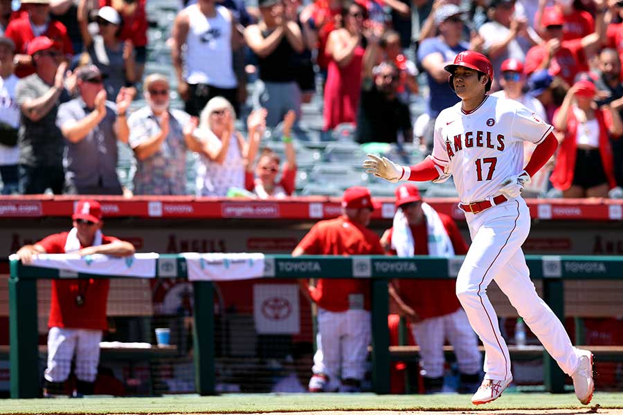 日本人シーズン最多タイとなる31号を放ったエンゼルス・大谷翔平【写真：Getty Images】