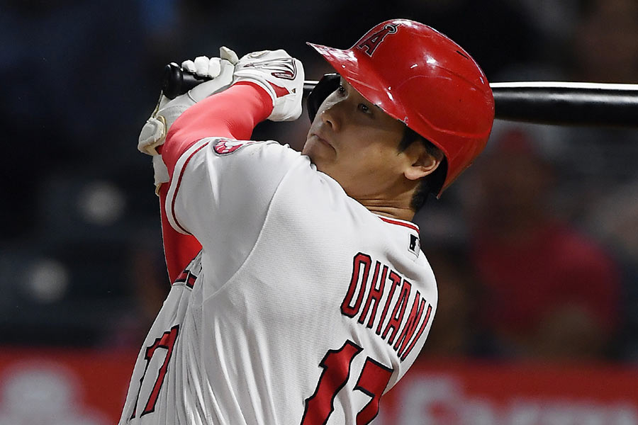 第3打席で左前打を放ったエンゼルス・大谷翔平【写真：Getty Images】