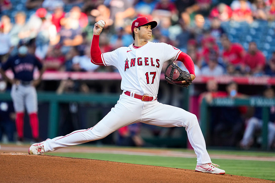 レッドソックス戦に先発したエンゼルス・大谷翔平【写真：AP】