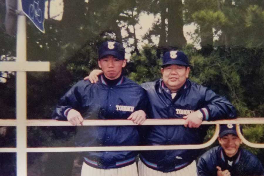 高校時代はマネジャーを務めた中町方成さん（左）と若生正広さん【写真提供：中町方成】