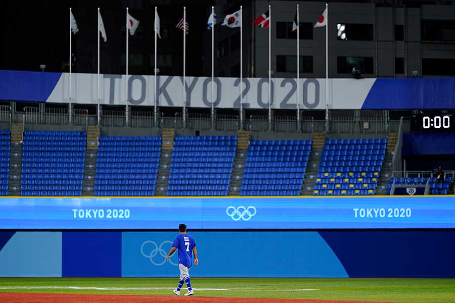 東京五輪の野球競技が行われている横浜スタジアム【写真：AP】