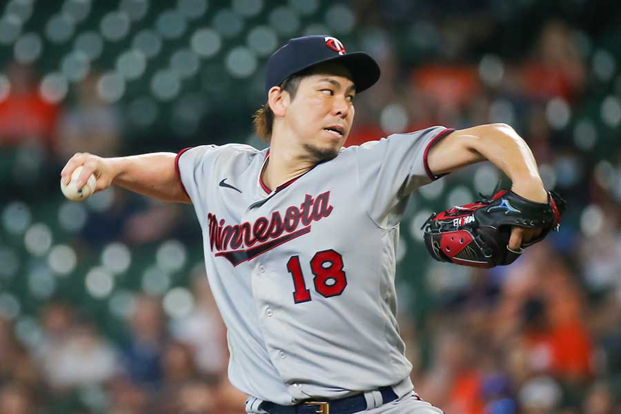 敵地アストロズ戦に先発登板したツインズ・前田健太【写真：Getty Images】