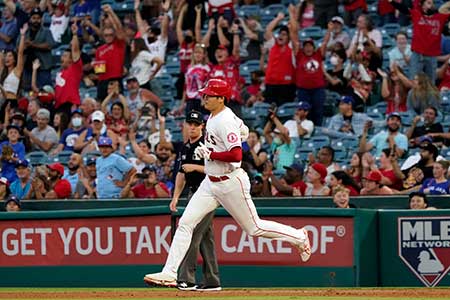 38号2ランを放ったエンゼルス・大谷翔平【写真：AP】