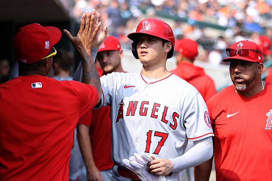 敵地タイガース戦に出場したエンゼルス・大谷翔平【写真：Getty Images】