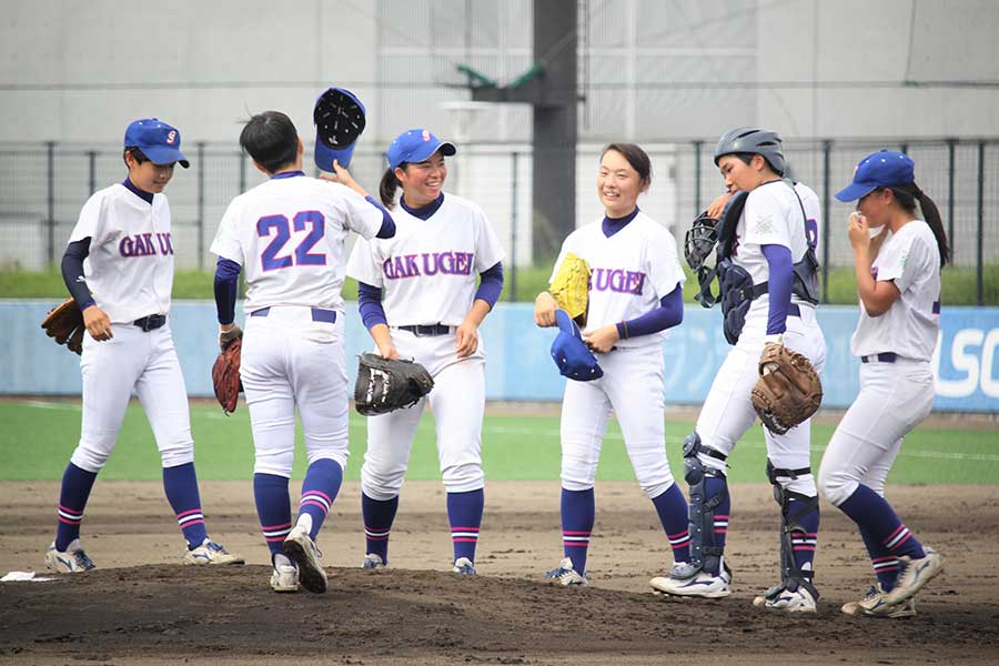 2019年春に県内初の女子硬式野球部として創部された岡山学芸館【写真：喜岡桜】