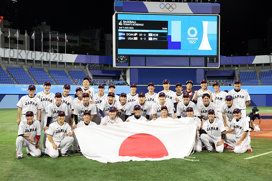 東京五輪で金メダルを獲得した野球日本代表「侍ジャパン」【写真：Getty Images】