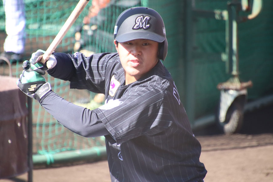 ロッテ・松川虎生【写真：福谷佑介】