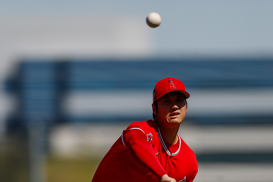 オープン戦に登板したエンゼルス・大谷翔平【写真：Getty Images】