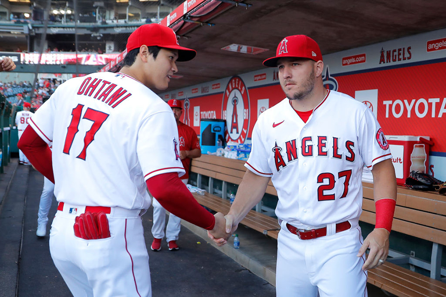 エンゼルス・大谷翔平（左）とマイク・トラウト【写真：Getty Images】