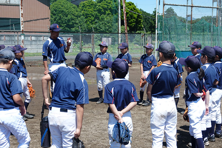 茨城・つくば市で活動する春日学園少年野球クラブ【写真：川村虎大】