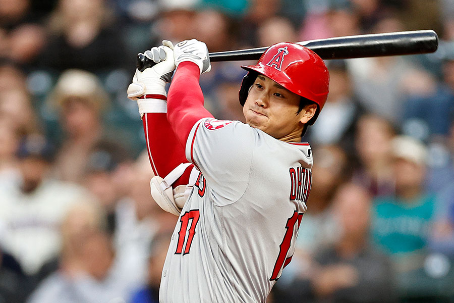 マリナーズ戦でマルチ安打を放ったエンゼルス・大谷翔平【写真：Getty Images】