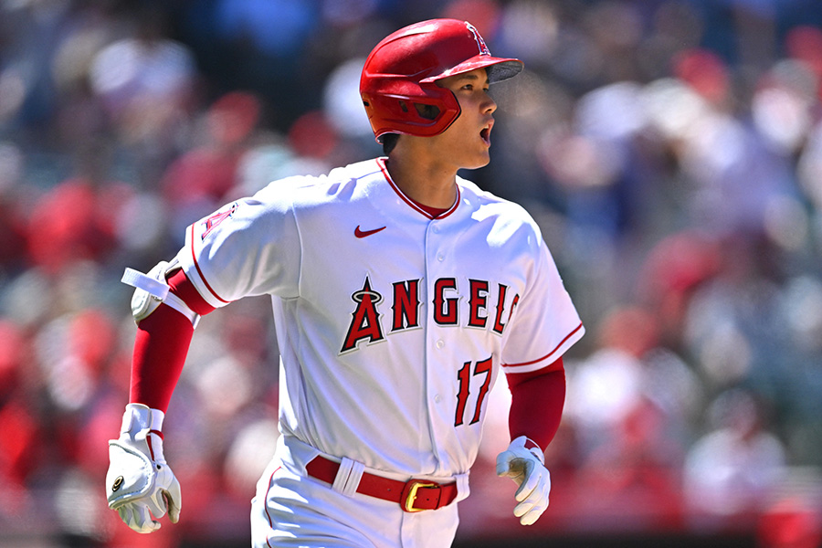 外野フライに倒れたエンゼルス・大谷翔平【写真：ロイター】