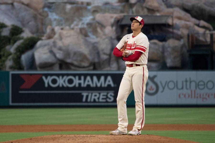 アスレチックス戦に先発したエンゼルス・大谷翔平【写真：Getty Image】