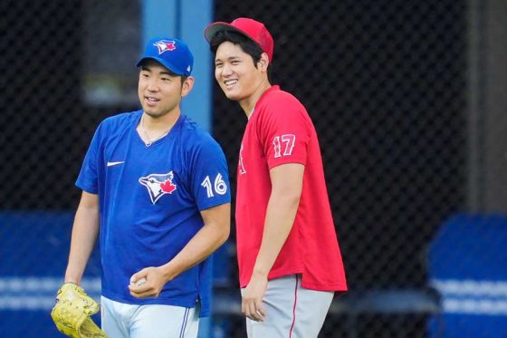 大谷翔平、菊池雄星に一ゴロ 3年ぶりカナダで花巻東対決、先輩撃ち